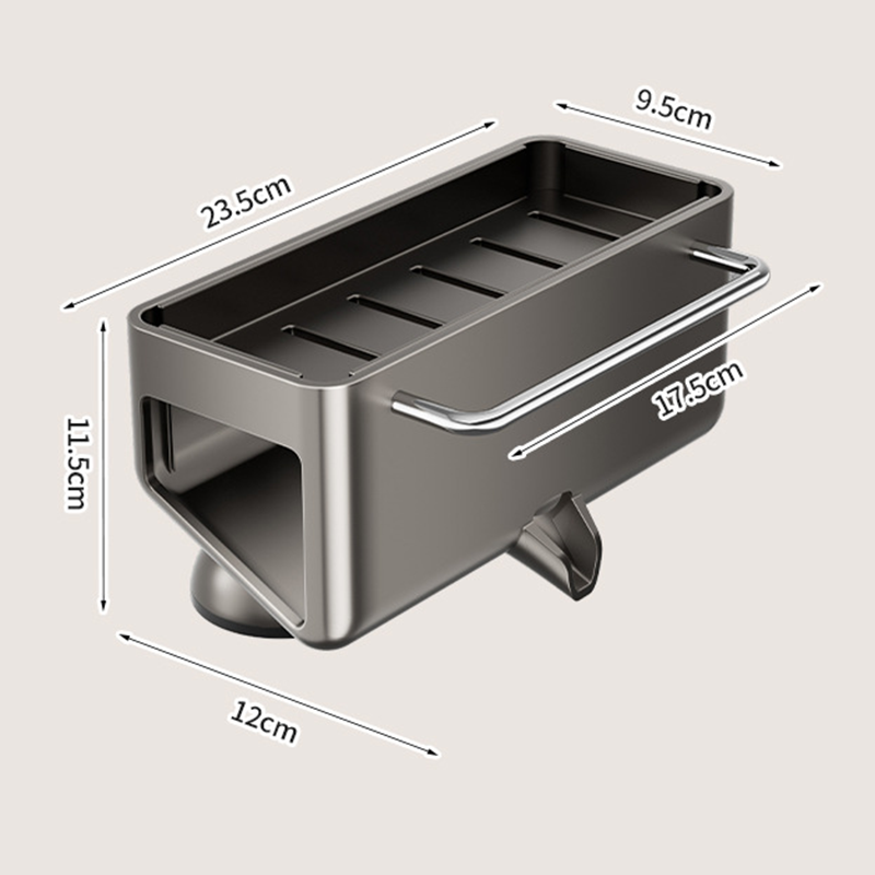 Stainless Steel Kitchen Sink Suction Cup Organizer