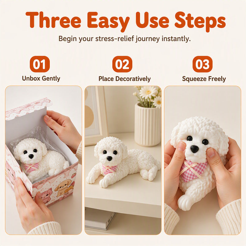 Cute Squishy Teddy Dog Stress Relief Toy