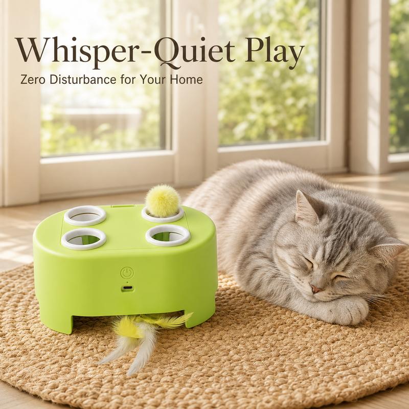 🐱 50% Rabatt! 2-in-1 Elektrisches Katzenspielzeug – interaktives Fang- & Denkspiel, kratzfest & beißfest, Käsebox🧀