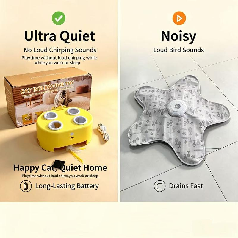 🐱 50% Rabatt! 2-in-1 Elektrisches Katzenspielzeug – interaktives Fang- & Denkspiel, kratzfest & beißfest, Käsebox🧀