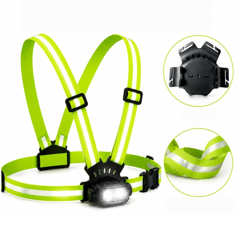 🏃‍♂️ Brustlauflicht – USB wiederaufladbare LED Lauflampe mit Warnlicht, 500 Lumen & wasserdicht für Nachtläufe, Joggen & Outdoor