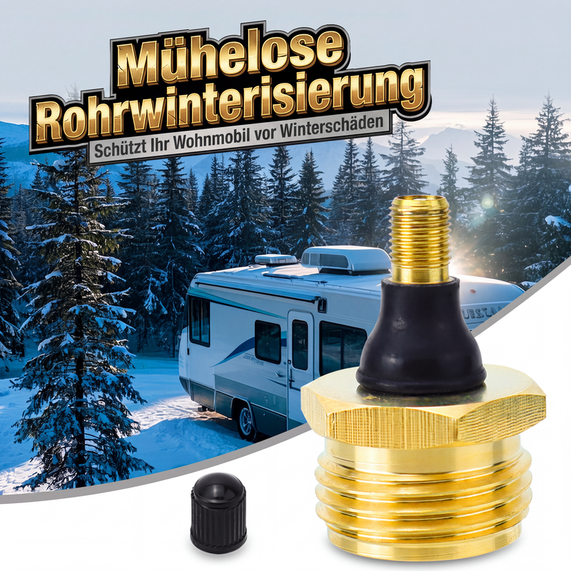 🚐 50 % Rabatt! Messing Druckluftadapter für Wohnmobile – Wasserleitungen ausblasen & Frostschäden vermeiden