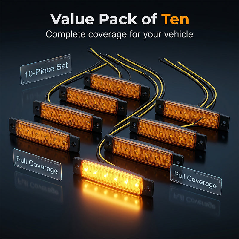 🔥 50% RABATT! 🚛 6-LED Lkw Seitenleuchten – Signal- & Begrenzungslichter für Lkw & Transporter 💡