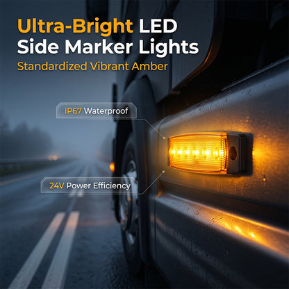 🔥 50% RABATT! 🚛 6-LED Lkw Seitenleuchten – Signal- & Begrenzungslichter für Lkw & Transporter 💡