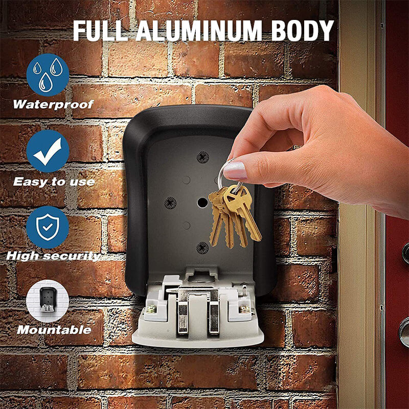 🔥 50% RABATT! 🔐 Wand-Schlüsselsafe mit Zahlencode – Große Schlüsselbox für Haus & Wohnung | Sicher, Wetterfest & Einfach zu Installieren 🏡