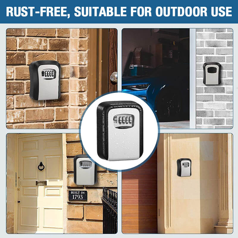 🔥 50% RABATT! 🔐 Wand-Schlüsselsafe mit Zahlencode – Große Schlüsselbox für Haus & Wohnung | Sicher, Wetterfest & Einfach zu Installieren 🏡