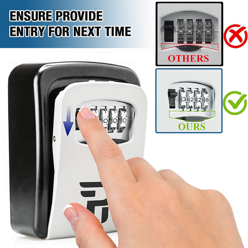 🔥 50% RABATT! 🔐 Wand-Schlüsselsafe mit Zahlencode – Große Schlüsselbox für Haus & Wohnung | Sicher, Wetterfest & Einfach zu Installieren 🏡