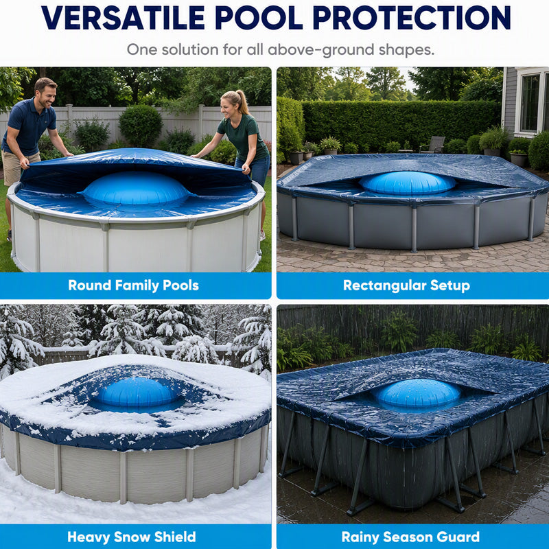 🍂 Aufblasbares Poolkissen zum Einwintern – Großes Schutzkissen für Poolabdeckungen