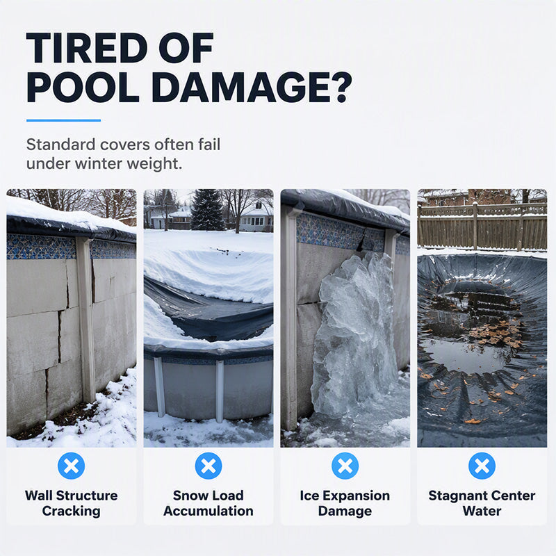🍂 Aufblasbares Poolkissen zum Einwintern – Großes Schutzkissen für Poolabdeckungen
