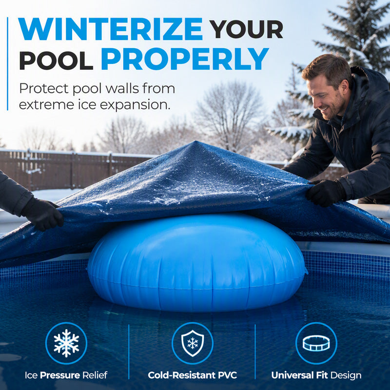 🍂 Aufblasbares Poolkissen zum Einwintern – Großes Schutzkissen für Poolabdeckungen