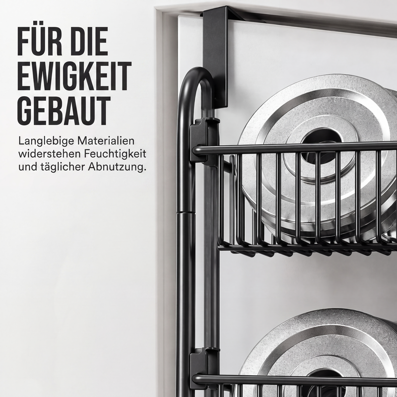 🔥 50% Rabatt – Tür-Hängeregal ohne Bohren mit mehreren Ablagekörben