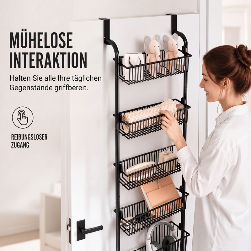 🔥 50% Rabatt – Tür-Hängeregal ohne Bohren mit mehreren Ablagekörben