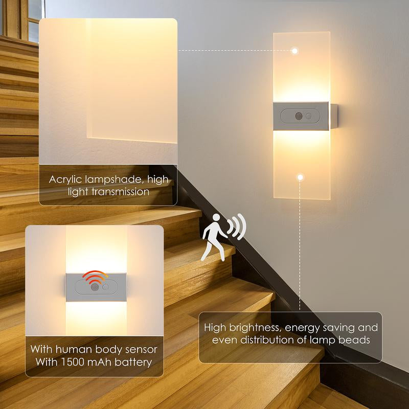 💡 Kabellose LED-Sensorleuchte mit Akku – Für Garten, Treppe, Flur & Schrank