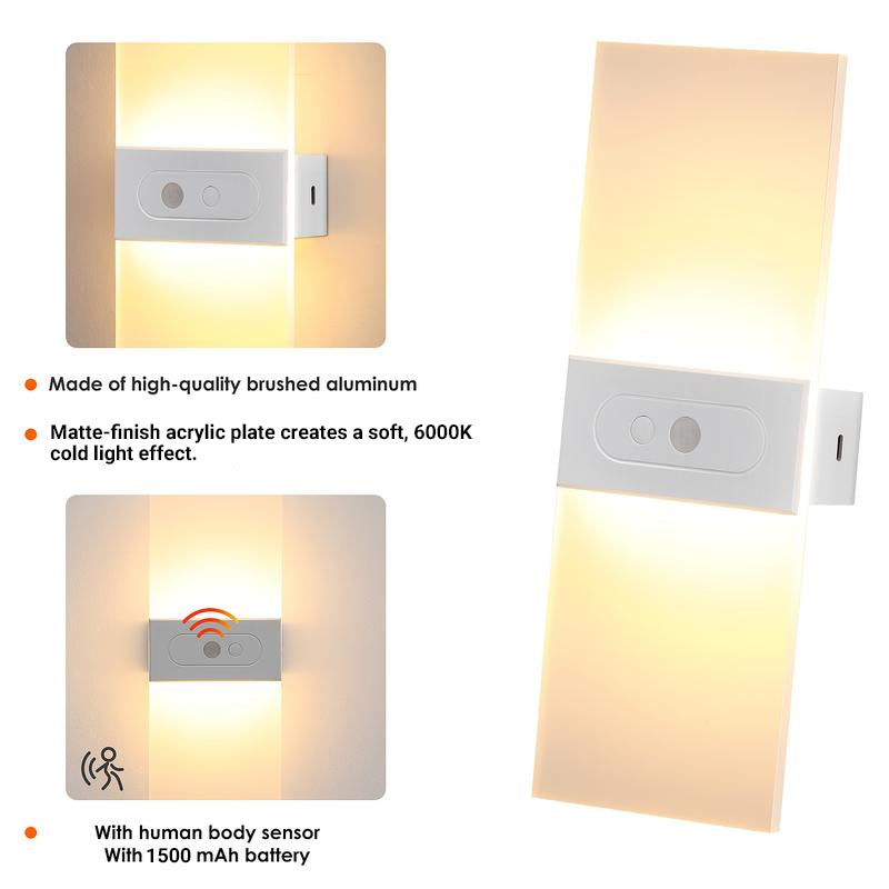 💡 Kabellose LED-Sensorleuchte mit Akku – Für Garten, Treppe, Flur & Schrank