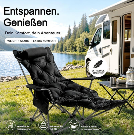 🏕️🎣 Tragbarer Klappstuhl für Angeln & Camping – verstellbar, leicht & platzsparend