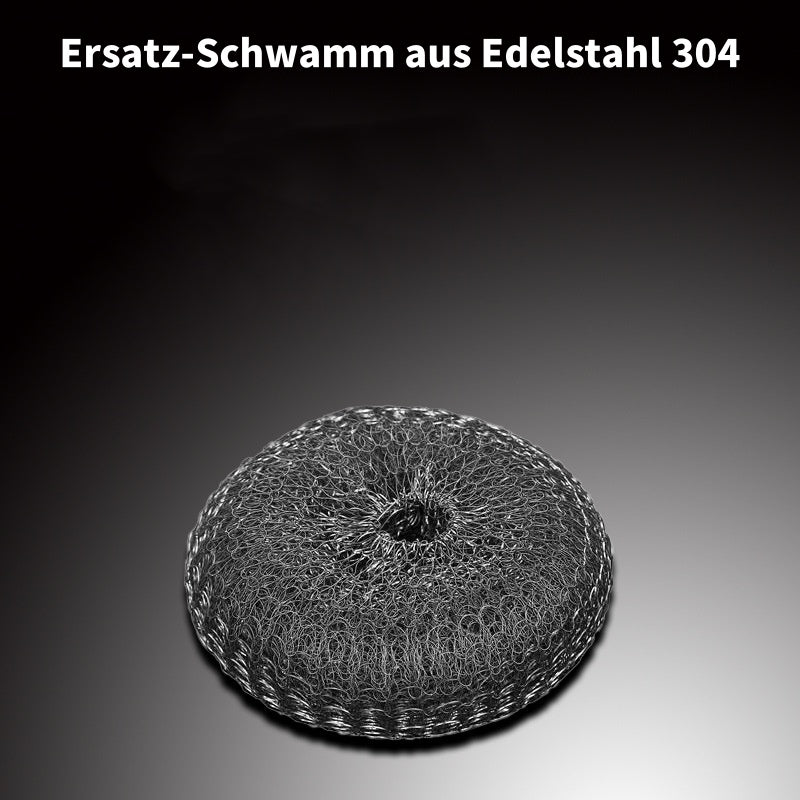 🧽 Topfbürste aus 304 Edelstahl mit langem Griff – Für Töpfe, Pfannen & starke Verschmutzungen