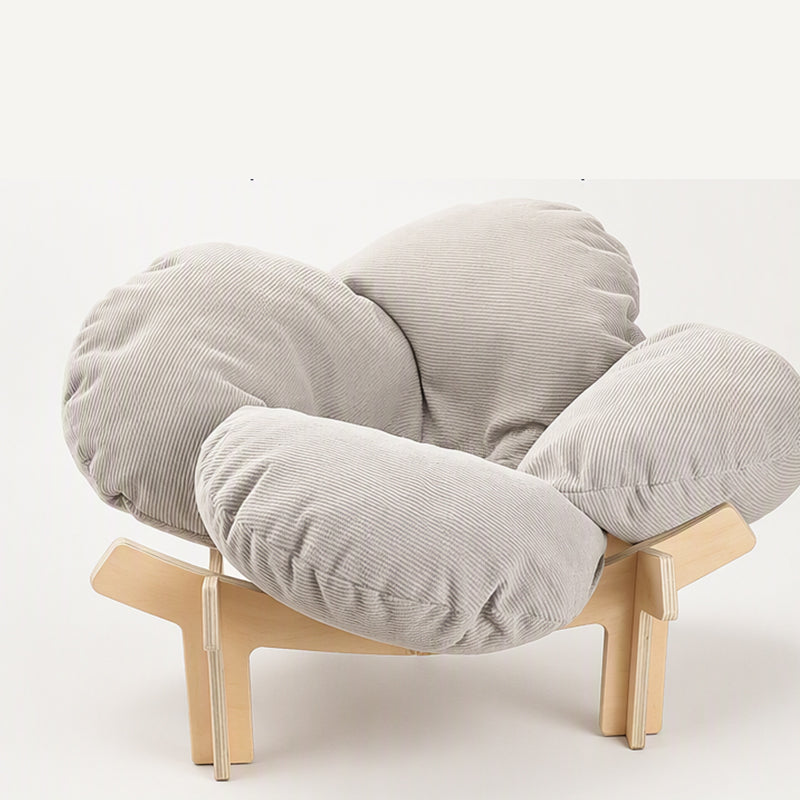 🐾 Holz-Tierbett im Blütendesign – Erhöhtes Katzen- & Hundebett für kleine Haustiere