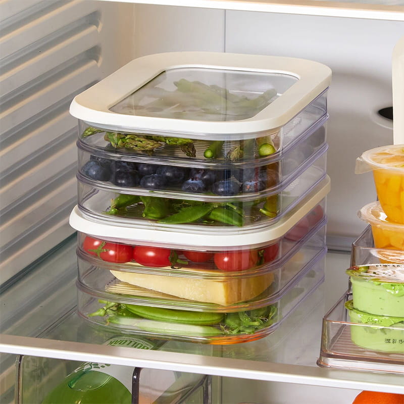 🥗 Transparente Frischhaltedose mit Deckel – Für Kühlschrank, Gefrierfach & Lebensmittelaufbewahrung