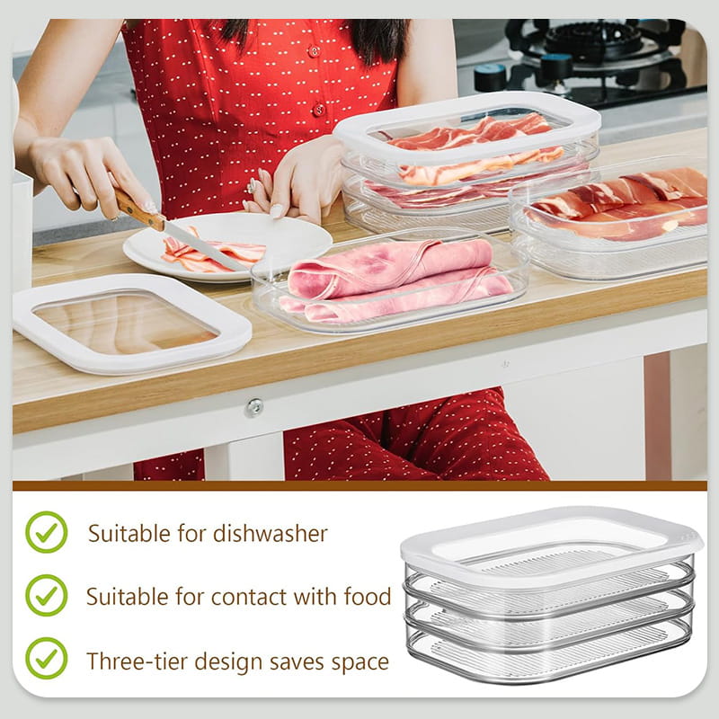🥗 Transparente Frischhaltedose mit Deckel – Für Kühlschrank, Gefrierfach & Lebensmittelaufbewahrung