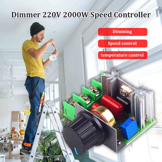 ⚡ 2000W Thyristor-Spannungsregler – Dimmer, Drehzahl- & Temperaturregler, hohe Zuverlässigkeit