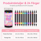 💅24-Farben-Nagelkunststifte, 12 doppelseitige Stifte mit zwei Spitzen