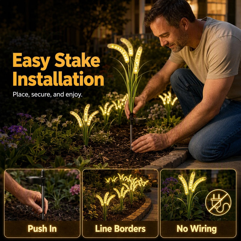 🔥 Nur für kurze Zeit: 2 kaufen, 1 gratis🌾 Solar-Gartenleuchte im Ziergras-Design – Wasserdichte LED-Stecklampe für Rasen, Garten & Terrasse