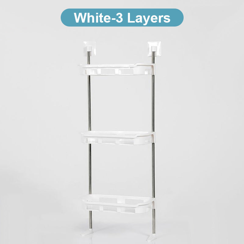 🔥 50 % Rabatt! 🚽 Mehrstöckiges Badezimmer-Regal ohne Bohren – Selbstklebender Organizer für WC, Bad & Küche