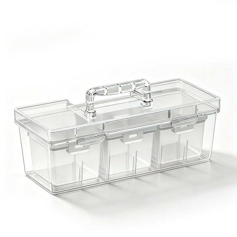 🔧 Transparente Sortierbox mit Fächern – Tragbarer Aufbewahrungskoffer für Schrauben, Muttern, Kleinteile & Zubehör