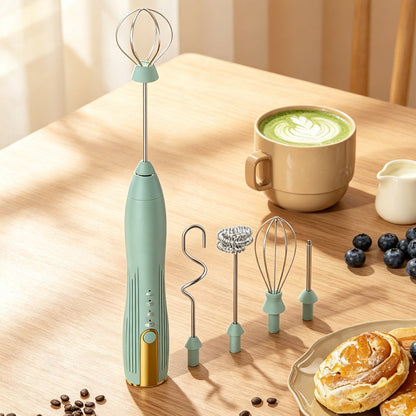 ☕ Elektrischer Milchaufschäumer – Handlicher Kaffee-Aufschäumer für cremigen Milchschaum, Latte & Cappuccino zu Hause