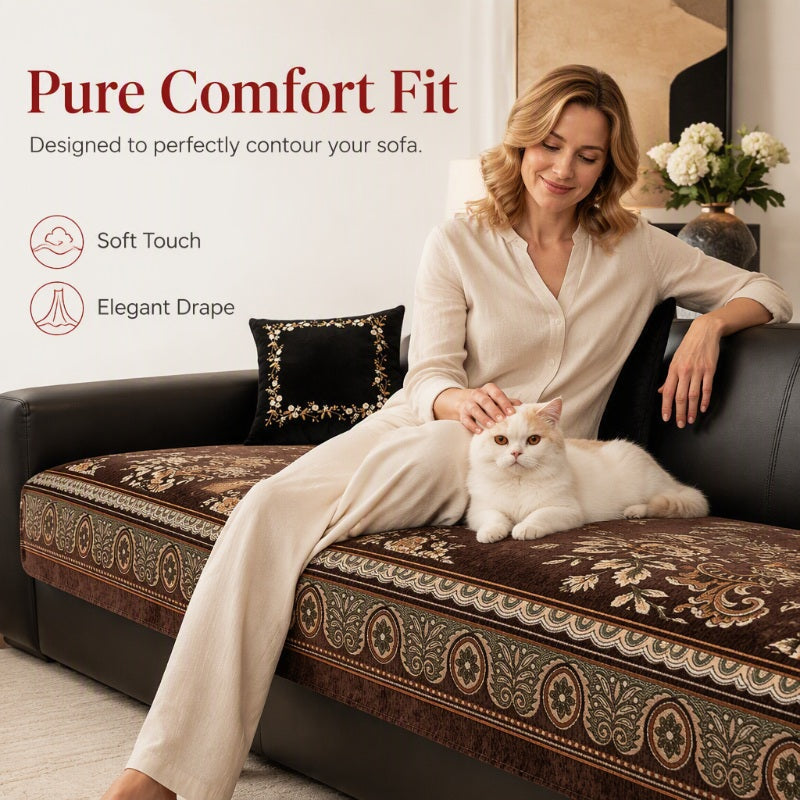 🔥 50 % Rabatt! 🌸 Vintage Chenille Sofaüberwurf mit Blumenmuster – Elegante Sofadecke für Wohnzimmer & Zuhause
