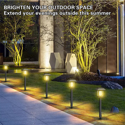 ☀️ 50 % Rabatt! 2er Set Solar-Gartenleuchten – Wasserdichte LED-Wegbeleuchtung für Garten, Terrasse & Außenbereich