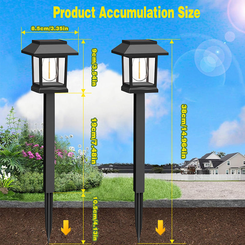 ☀️ 50 % Rabatt! 2er Set Solar-Gartenleuchten – Wasserdichte LED-Wegbeleuchtung für Garten, Terrasse & Außenbereich