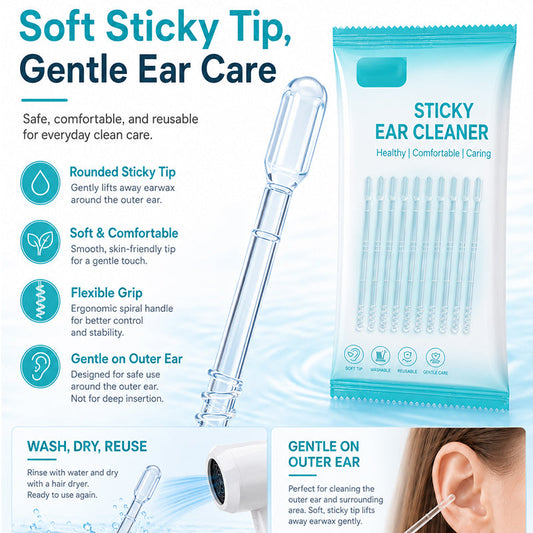 👂 50 % Rabatt! Sanfter Ohrreiniger mit Klebekopf – Praktischer Ohrenschmalz Entferner für eine einfache Ohrpflege