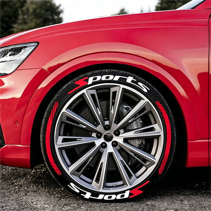 📢📢50% RABATT !!⏰Universelle Sportreifen-Seitenwand-Buchstabenaufkleber