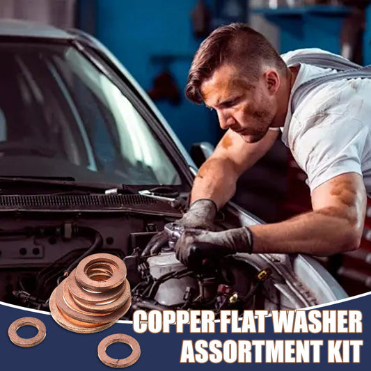 🔧 50 % Rabatt! 📀Kupfer-Unterlegscheiben Set – 100/200 Stück Dichtungsringe für Reparaturen & Werkstatt