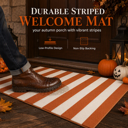 🔥 50 % Rabatt! 🍂 Verleihen Sie Ihrem Eingangsbereich einen warmen Herbst-Look – Pflegeleichte Streifen-Fußmatte für Zuhause