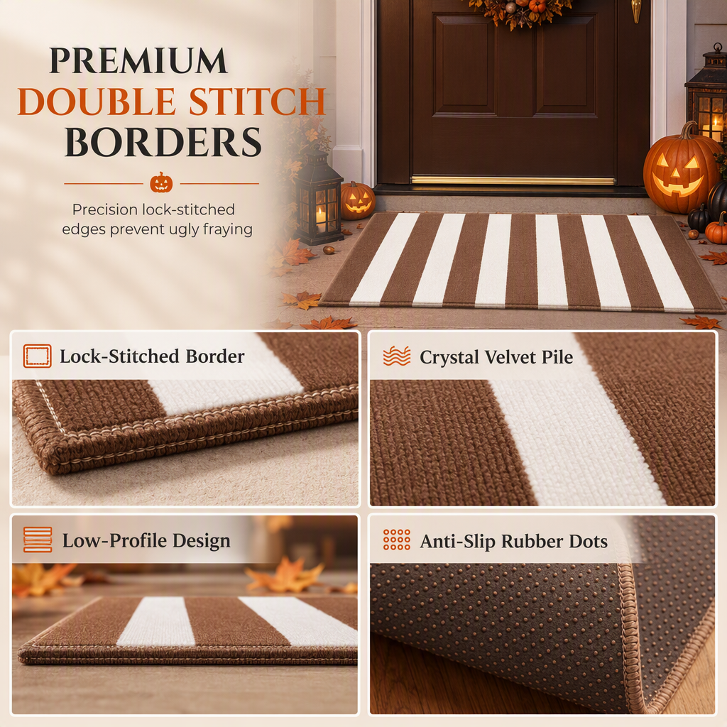🔥 50 % Rabatt! 🍂 Verleihen Sie Ihrem Eingangsbereich einen warmen Herbst-Look – Pflegeleichte Streifen-Fußmatte für Zuhause