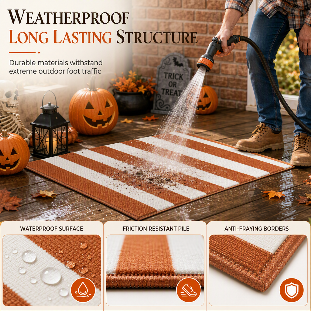 🔥 50 % Rabatt! 🍂 Verleihen Sie Ihrem Eingangsbereich einen warmen Herbst-Look – Pflegeleichte Streifen-Fußmatte für Zuhause