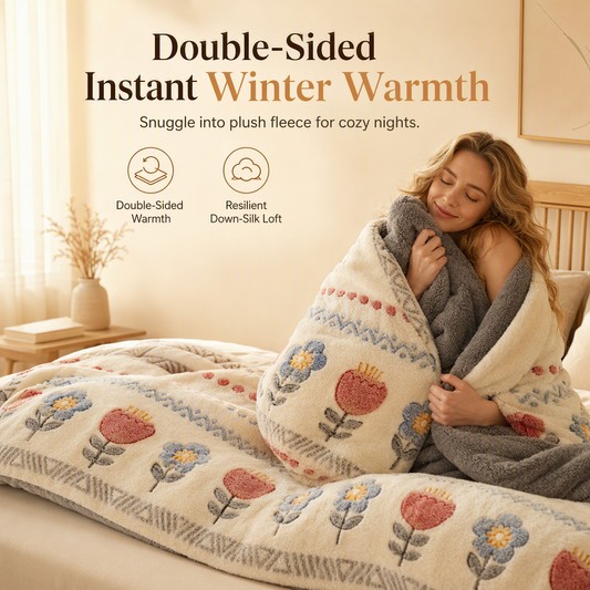 🔥 50 % Rabatt! 🧸 Doppelseitige Fleece-Winterdecke – Kuschelige Bettdecke für Herbst & Winter