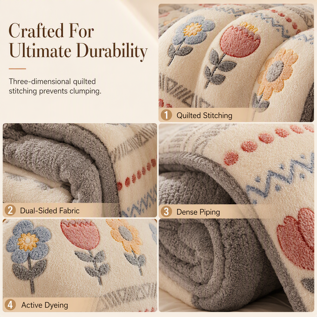 🔥 50 % Rabatt! 🧸 Doppelseitige Fleece-Winterdecke – Kuschelige Bettdecke für Herbst & Winter