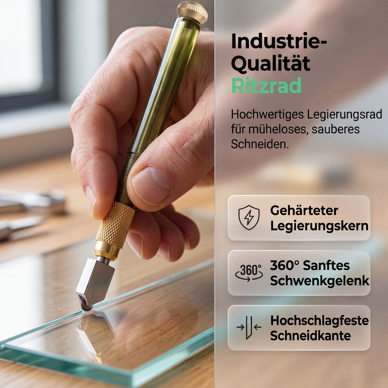 💎 1+1 GRATIS🔪 Profi‑Glasschneider – Diamant, präzise & robust ✨