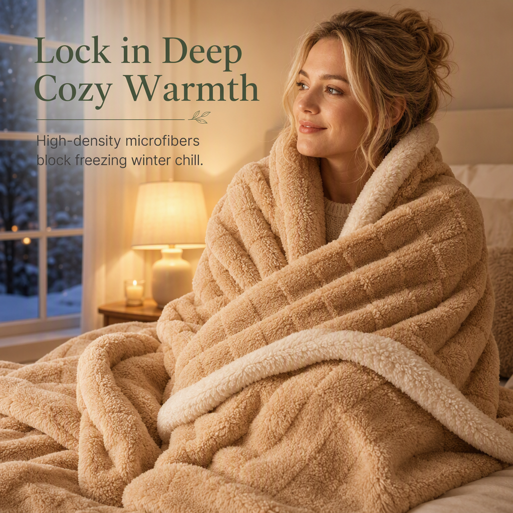 🧸 50 % Rabatt! Doppelseitige Sherpa-Fleece Kuscheldecke – Extra warme & weiche Wohndecke für Sofa, Bett und Zuhause