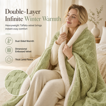 🧸 50 % Rabatt! Doppelseitige Sherpa-Fleece Kuscheldecke – Extra warme & weiche Wohndecke für Sofa, Bett und Zuhause