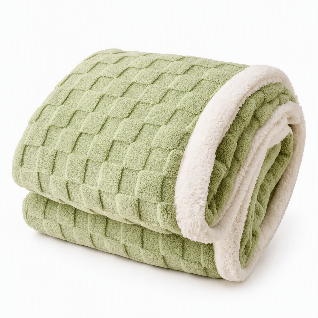 🌸 50% RABATT! 🧸 Doppellagige, verdickte Sherpa-Kuscheldecke – extra warm & flauschig für Herbst & Winter