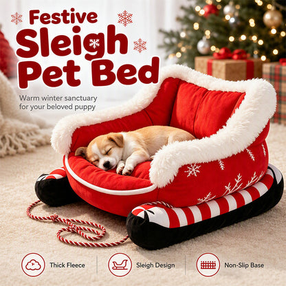 🎄 50 % Rabatt! Kuscheliges Katzen- & Hundebett im Weihnachtsdesign – Warmes Wolkenbett für gemütliche Ruheplätze