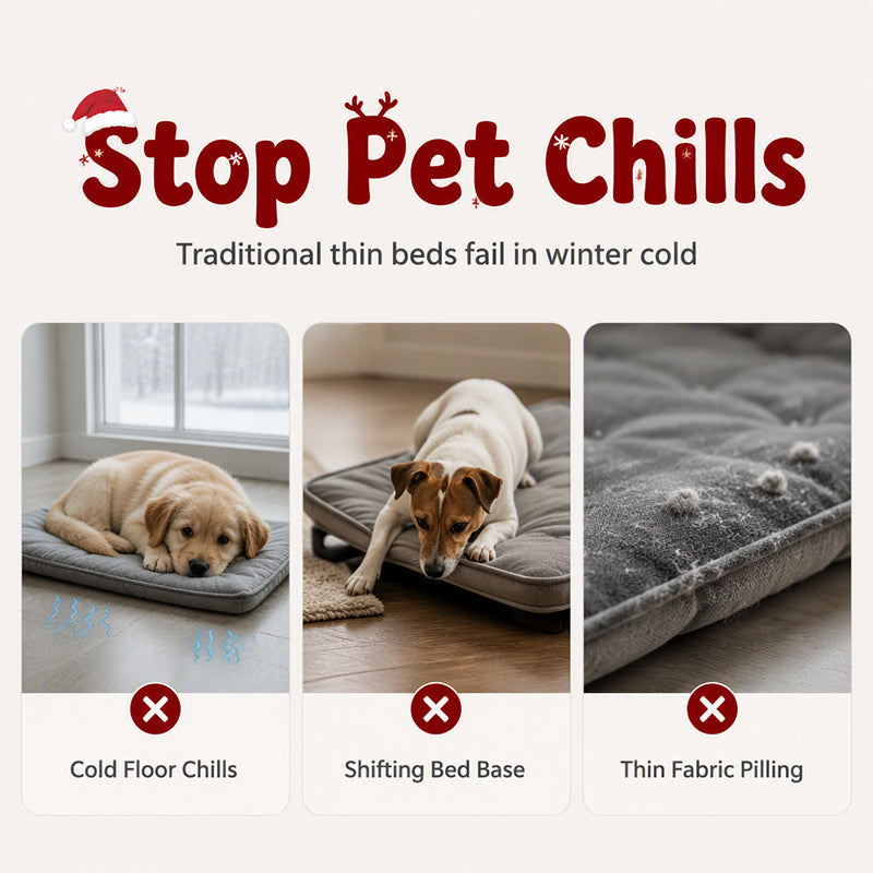 🎄 50 % Rabatt! Kuscheliges Katzen- & Hundebett im Weihnachtsdesign – Warmes Wolkenbett für gemütliche Ruheplätze