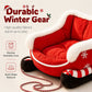🎄 50 % Rabatt! Kuscheliges Katzen- & Hundebett im Weihnachtsdesign – Warmes Wolkenbett für gemütliche Ruheplätze