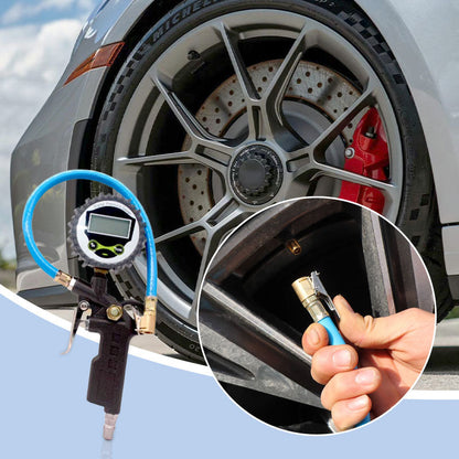 🚗 50 % Rabatt! Digitaler Reifenfüller mit Manometer – Präziser Reifendruckprüfer für Auto, Motorrad & Werkstatt