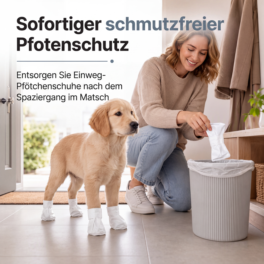 🐶 50 % Rabatt! Einweg-Hundeschuhe – Wasserdichter & rutschfester Pfotenschutz für saubere Pfoten
