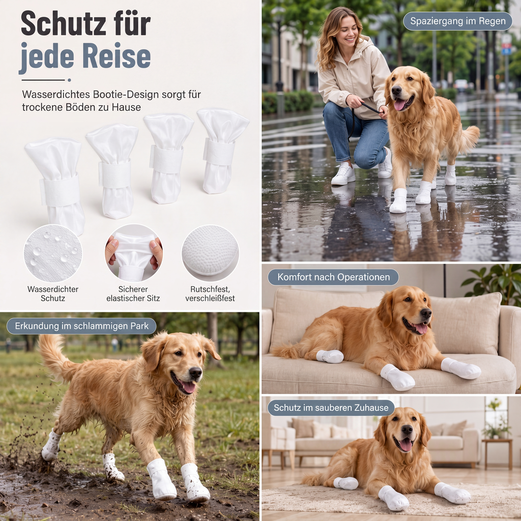 🐶 50 % Rabatt! Einweg-Hundeschuhe – Wasserdichter & rutschfester Pfotenschutz für saubere Pfoten